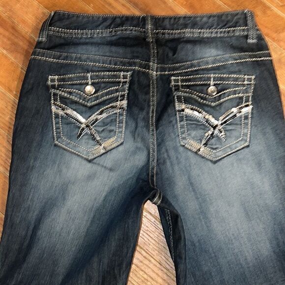 Lane Bryant Women’s size 14 cropped denim capris jeans Raw edge Hem - Picture 4 of 14